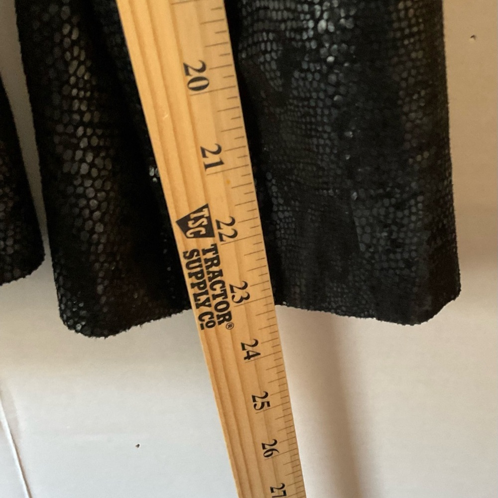 Preston & York snake skin print Black Leather Jacket size medium vintage Y2k - Picture 5 of 11